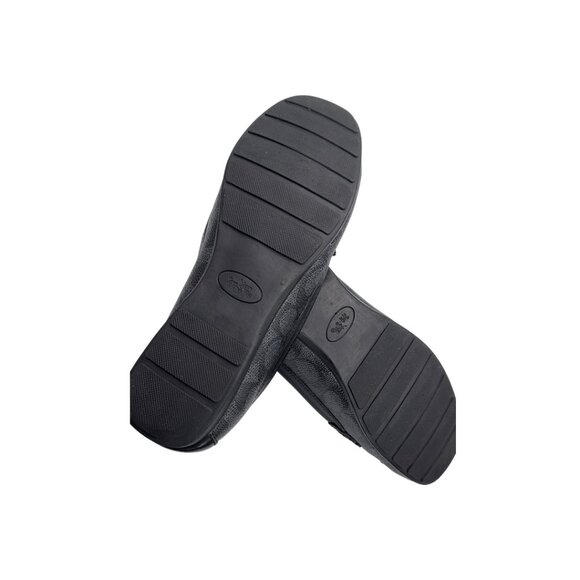 Coach Olive Signature Chain Loafers Black Monogram Canvas Size 9B - Picture 11 of 13